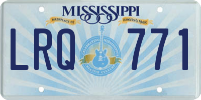 MS license plate LRQ771