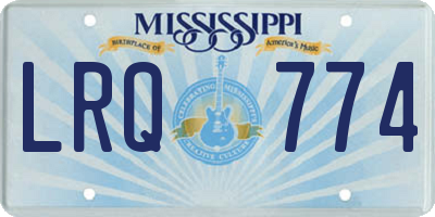 MS license plate LRQ774