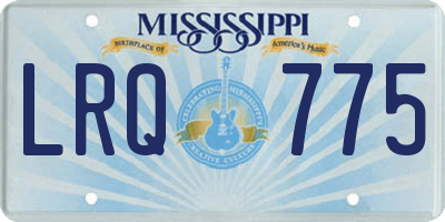 MS license plate LRQ775