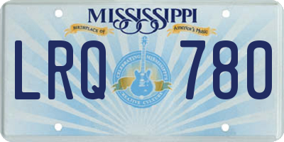 MS license plate LRQ780