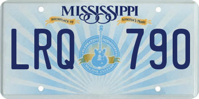 MS license plate LRQ790