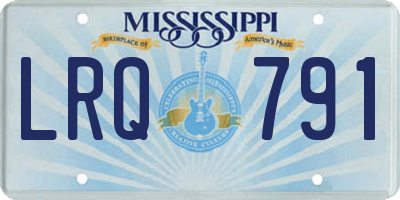 MS license plate LRQ791