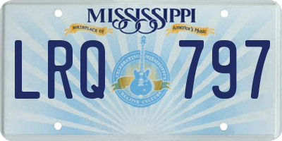 MS license plate LRQ797