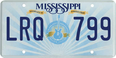 MS license plate LRQ799