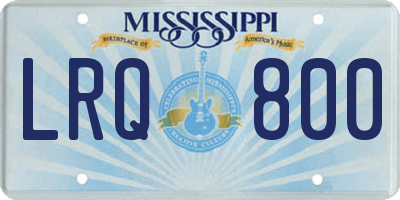 MS license plate LRQ800