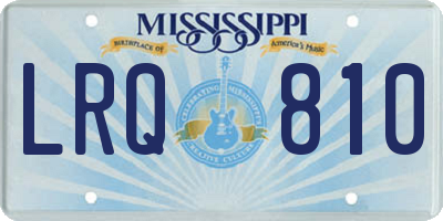 MS license plate LRQ810