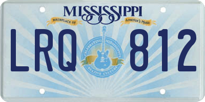 MS license plate LRQ812
