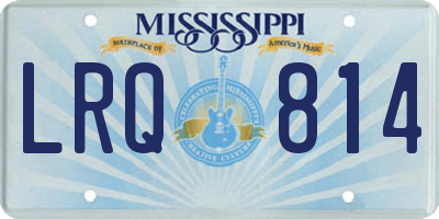MS license plate LRQ814