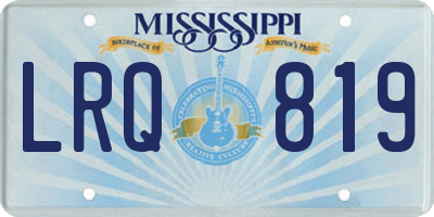 MS license plate LRQ819