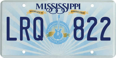 MS license plate LRQ822