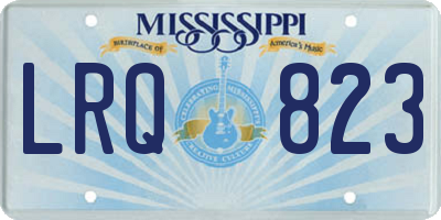 MS license plate LRQ823