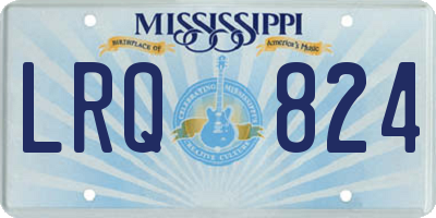 MS license plate LRQ824