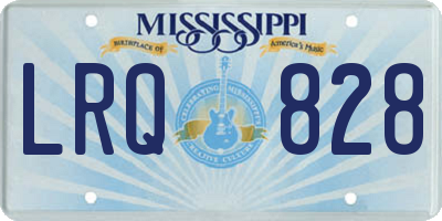MS license plate LRQ828