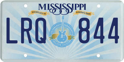 MS license plate LRQ844