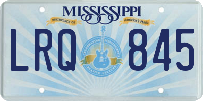 MS license plate LRQ845