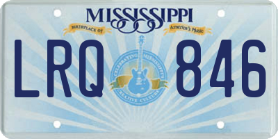 MS license plate LRQ846