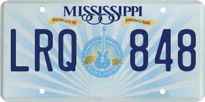 MS license plate LRQ848