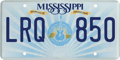 MS license plate LRQ850