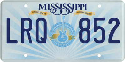 MS license plate LRQ852