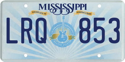 MS license plate LRQ853