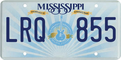 MS license plate LRQ855