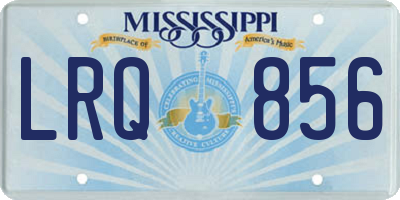 MS license plate LRQ856