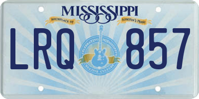 MS license plate LRQ857