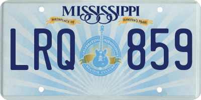 MS license plate LRQ859