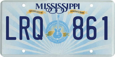 MS license plate LRQ861