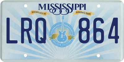 MS license plate LRQ864