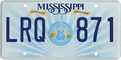 MS license plate LRQ871