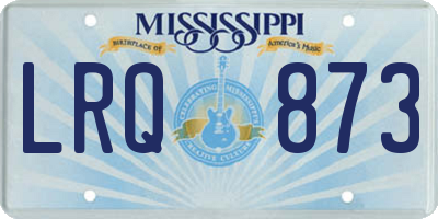 MS license plate LRQ873
