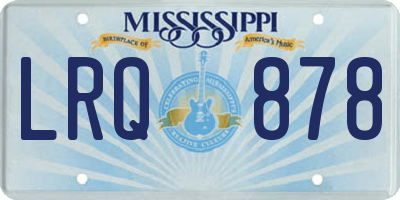 MS license plate LRQ878