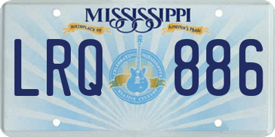 MS license plate LRQ886