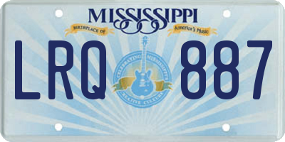 MS license plate LRQ887