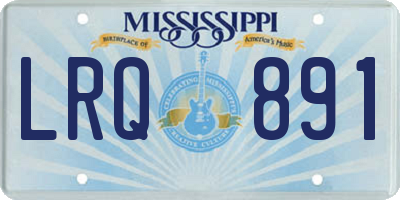 MS license plate LRQ891