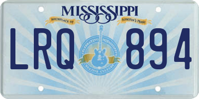 MS license plate LRQ894