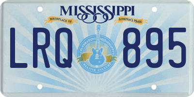 MS license plate LRQ895