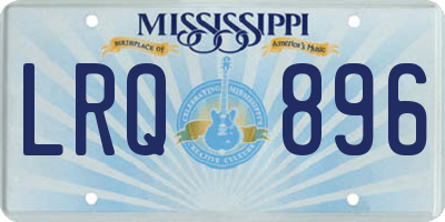 MS license plate LRQ896