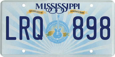 MS license plate LRQ898