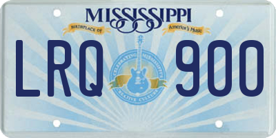 MS license plate LRQ900