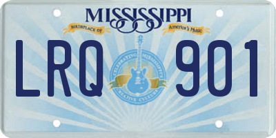 MS license plate LRQ901