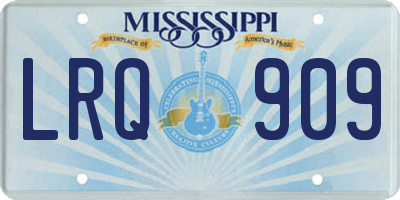 MS license plate LRQ909