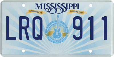 MS license plate LRQ911