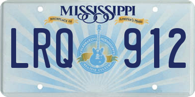MS license plate LRQ912