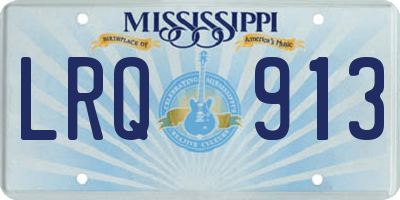 MS license plate LRQ913