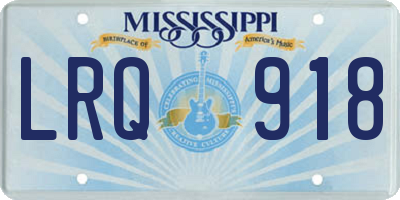 MS license plate LRQ918