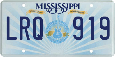 MS license plate LRQ919