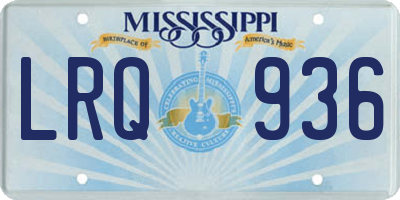 MS license plate LRQ936