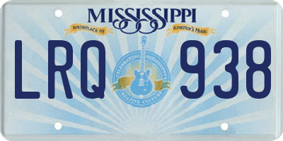 MS license plate LRQ938